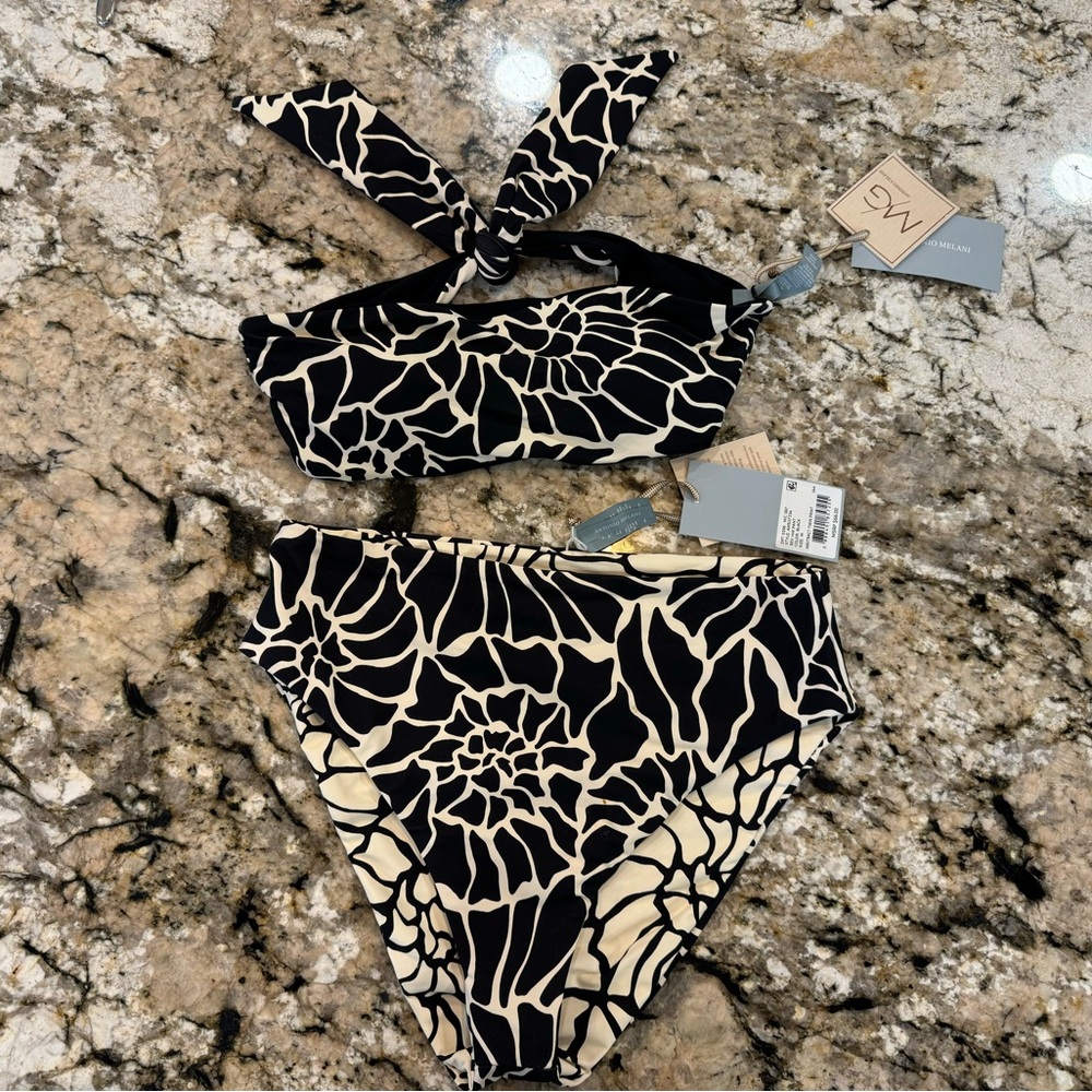 Antonio Melani x M.G.,  Kaiya Reversible High Rise Bikini Bottom & Bandeau Top.